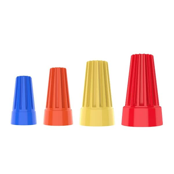 WireTwist Blue, Orange, Yellow, Red Assorted Colors Wire Connectors (300-Count Jar)