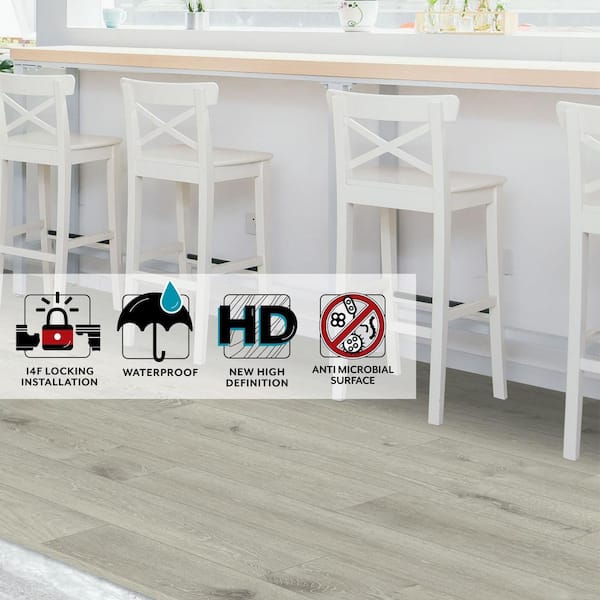 Origami 30 MIL x 6.62 in. W x 48 in. L Click Lock Waterproof Luxury Vinyl Plank Flooring (30.88 sqft/case)