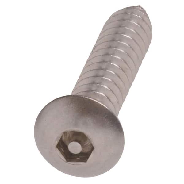 #10 1/2 in. Pin-In-Head Hex Button-Head Sheet Metal Screws (10-Pack)
