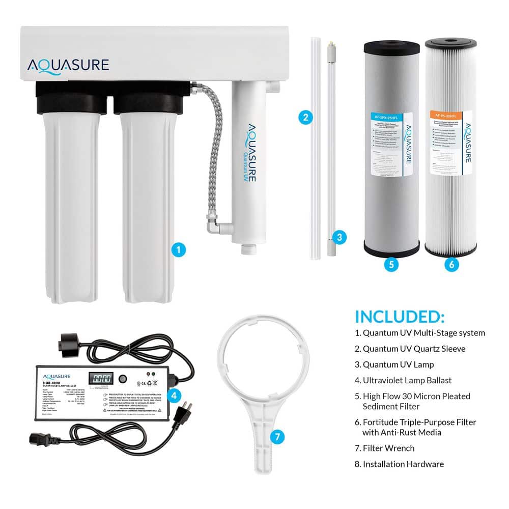 Aquasure Quantum UV Triple-Stage Whole House Water Filtration System
