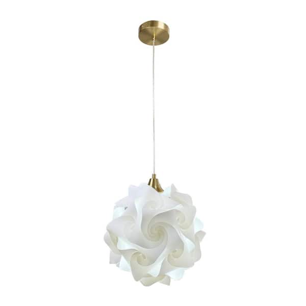 EQLight Hado 1-Light White Globe Shaded Pendant Light