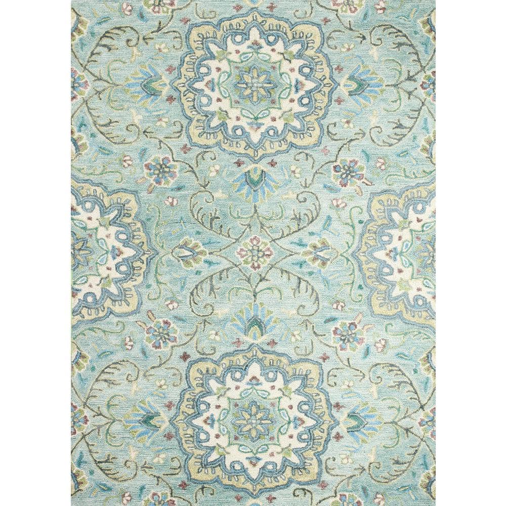 Valencia Lt. Green 4 ft. x 6 ft. (36 x 56) Geometric Transitional Ac
