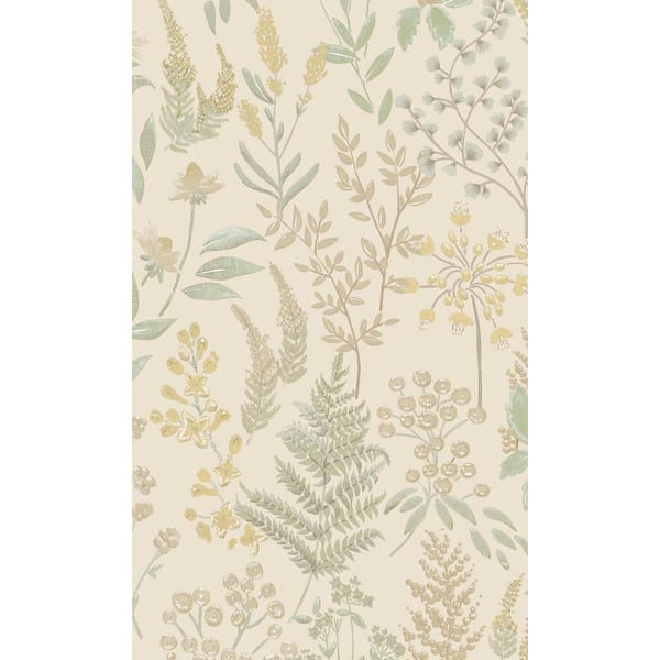 Walls Republic Beige Wildflowers Floral Printed Non-Woven Paper Non Pasted Textured Wallpaper 57 Sq. Ft.