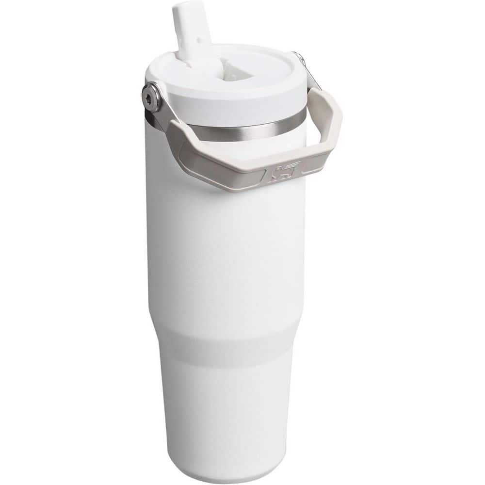 Anqtovp 30oz. White Stainless Steel Ice Flow Tumbler