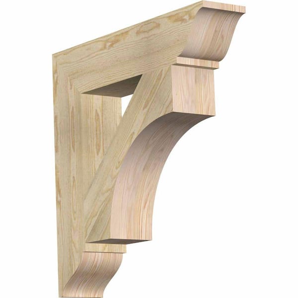 Ekena Millwork 6 in. x 30 in. x 30 in. Douglas Fir Westlake Traditional Rough Sawn Bracket