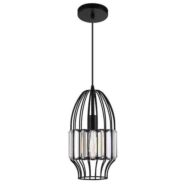 CWI Lighting Alethia 1 Light Down Mini Pendant With Black Finish