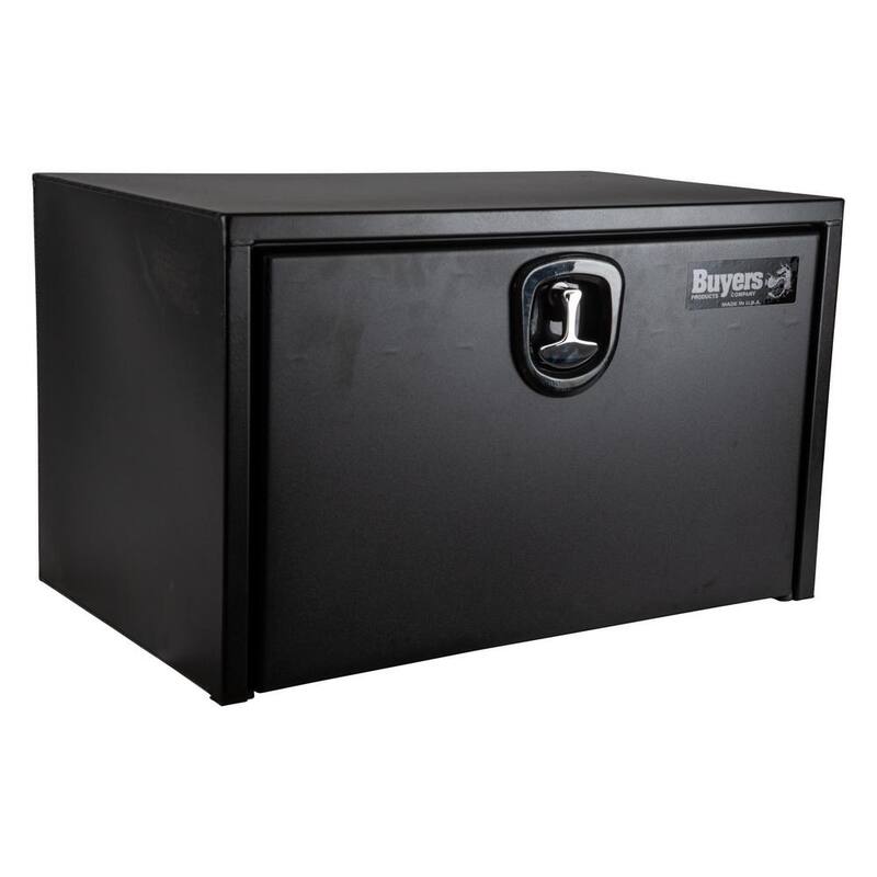 18 in. x 18 in. x 30 in. Matte Black Textured Steel Underbody Truck Tool Box