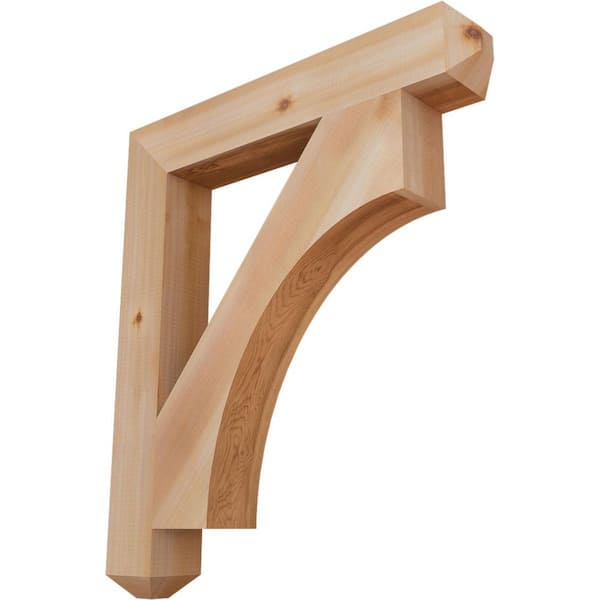 Ekena Millwork 3.5 in. x 30 in. x 26 in. Western Red Cedar Westlake Craftsman Smooth Bracket