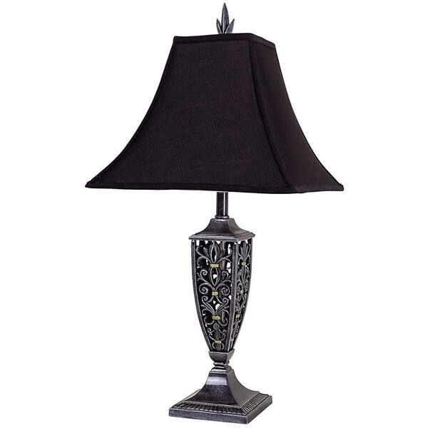 ORE International 30 in. Antique Black Table Lamp