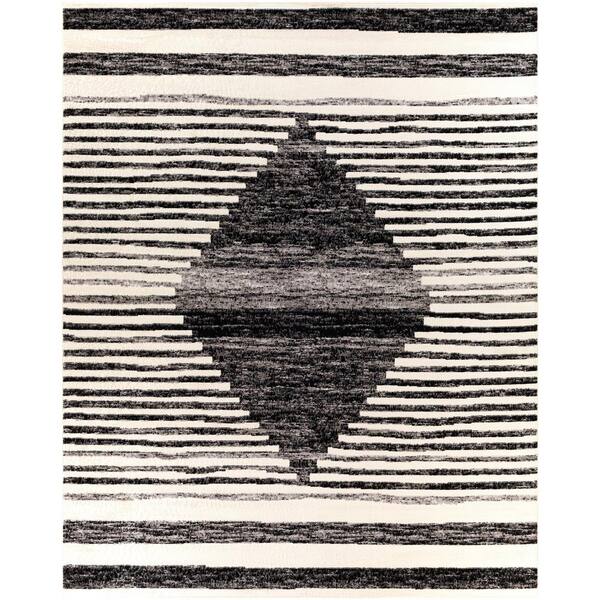 Livabliss Rubie Black 7 ft. x 9 ft. Modern Indoor Area Rug