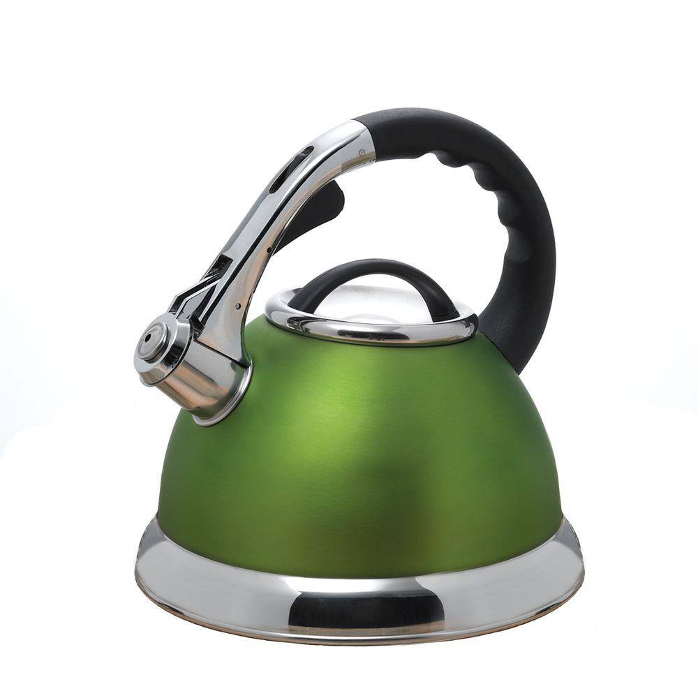 Camille 3.0 Quart Stainless Steel Whistling Tea Kettle with Aluminum C –  Creative Home