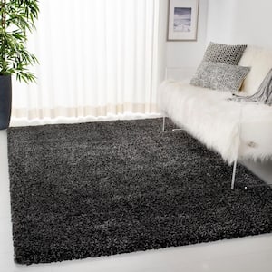 Royal Shag Charcoal 7 ft. x 7 ft. Square Solid Gradient Area Rug