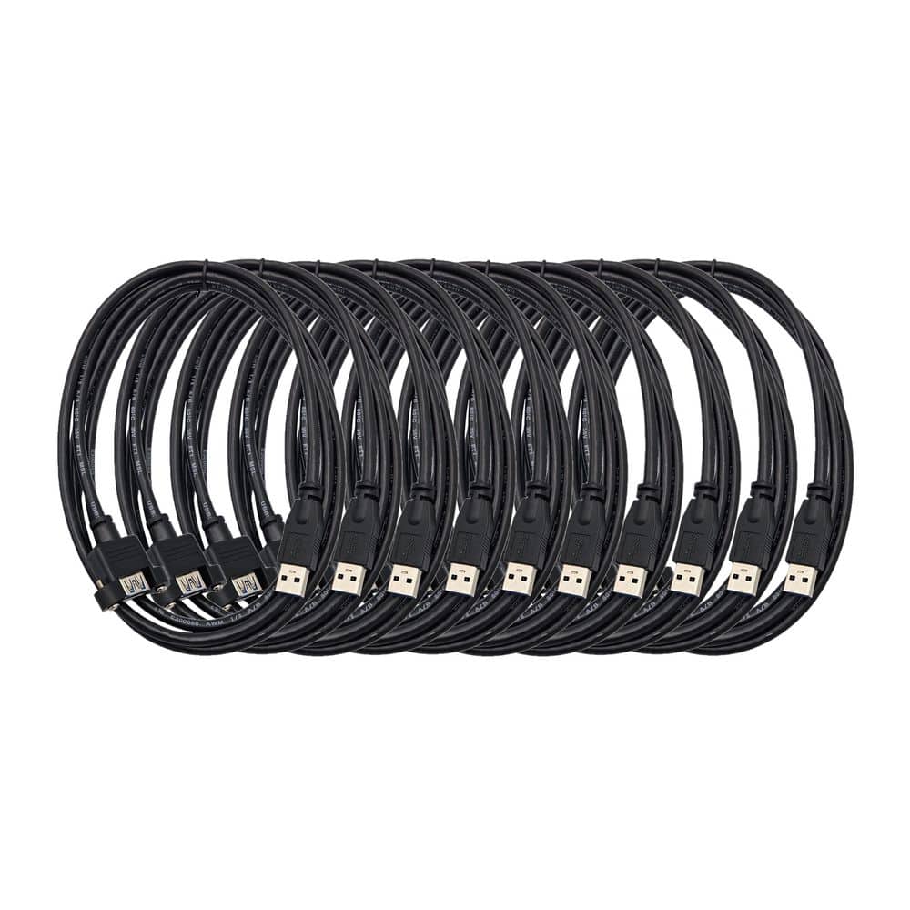 6 ft. USB 3.0 Type A / A Panel Mount Extension Cable-Black 10-Pack price history on PriceWatchPro