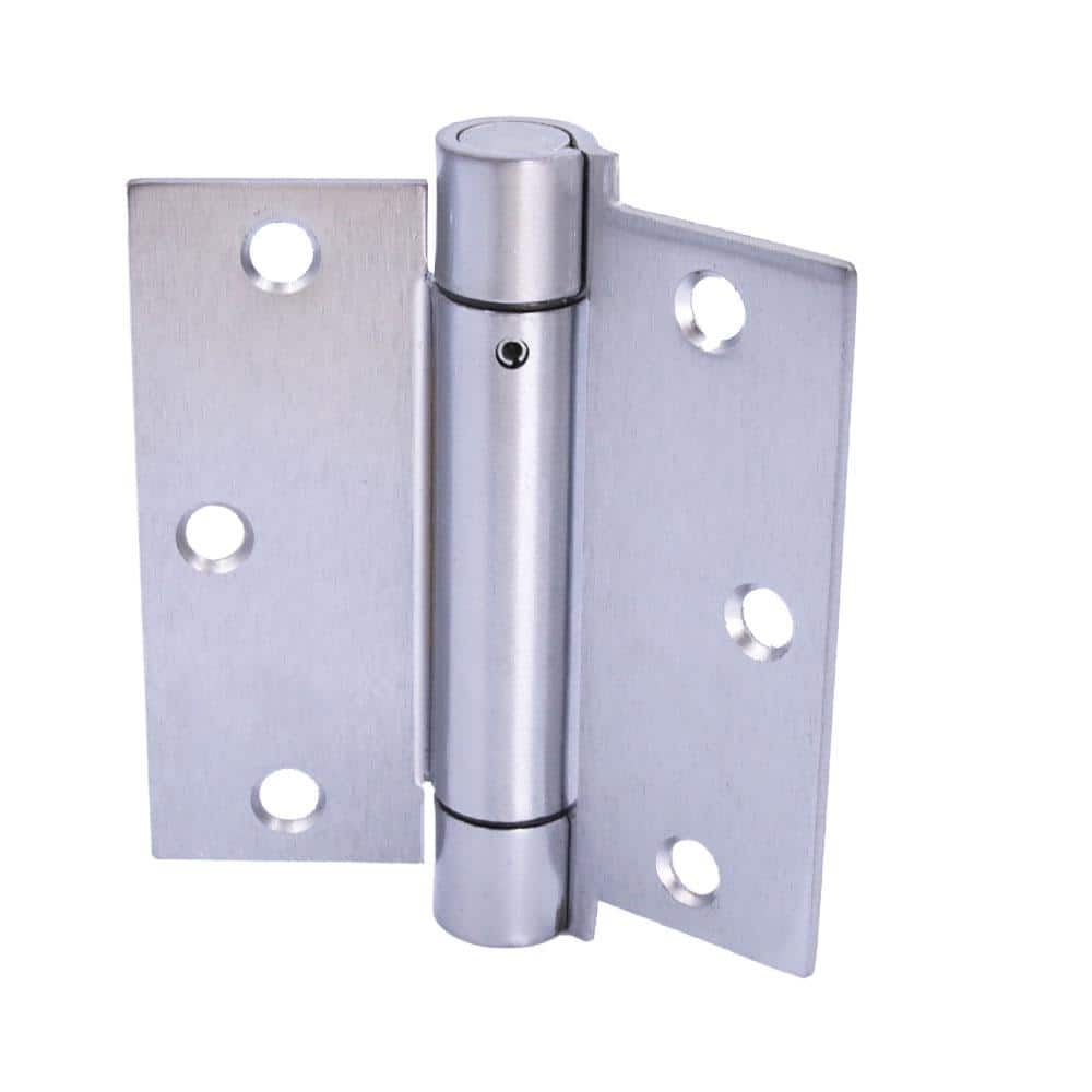 3-1/2 in. Square Radius Satin Chrome Adjustable Spring Door Hinge