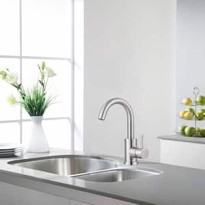 Single Handle Bar Faucet with All Mounting Hardware in Brushed Nickel