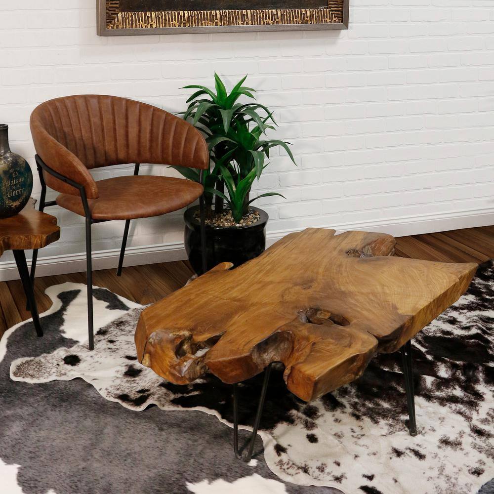 Teakwood Rectangular Outdoor Coffee Table with Clear Lacquer Finish