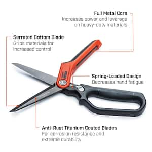 Wiss 11 in. Heavy Duty Titanium Coated Single-Ring Tradesmen Scissors