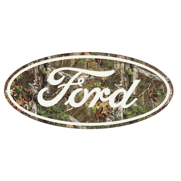 Open Road Brands Ford Camo Embossed Tin Sign