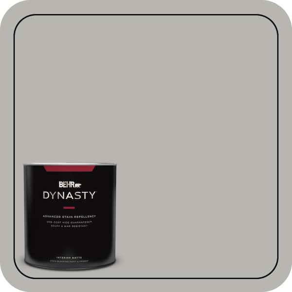 BEHR DYNASTY 1 qt. Home Decorators Collection #HDC-MD-26 Sonic Silver One-Coat Hide Matte Interior Stain-Blocking Paint & Primer