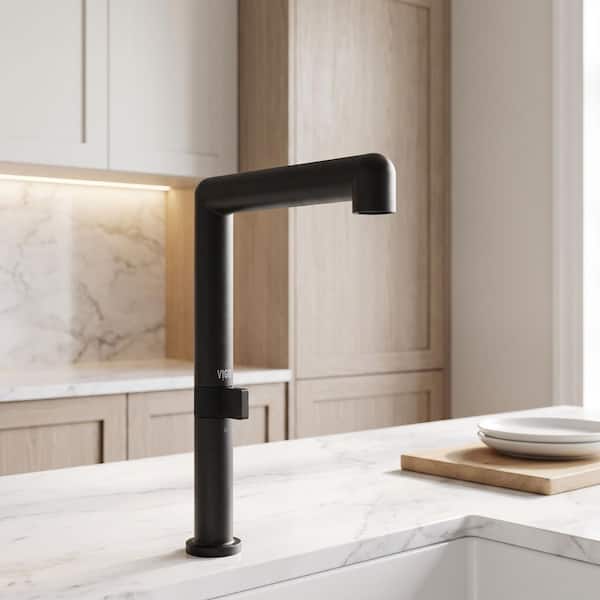 Jewel 11 in. H Single Handle Kitchen Bar Faucet in Matte Black