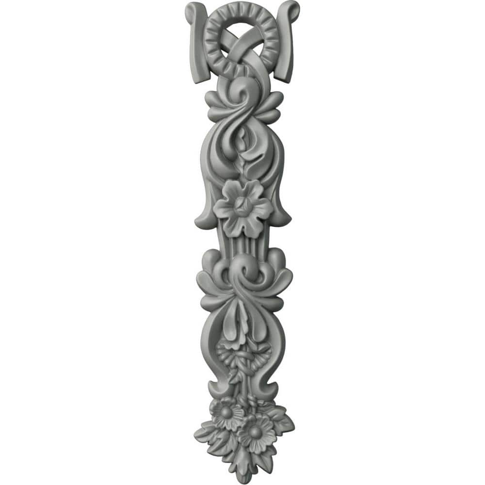 Gray Polyurethane Decorative Wreath Drop Onlay Moulding