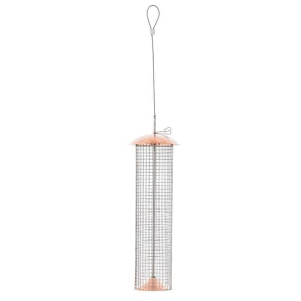 BIRDS choice Copper Mesh Hanging Bird Feeder for Black Oil Sunflower and Shelled Peanuts