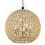 Golden Lighting Florence 3-Light Matte Black Globe Pendant with Natural ...