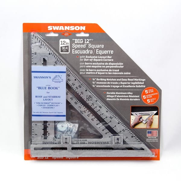 Aluminium Roofers square/ speed square twin pack 6" and 12" squares 