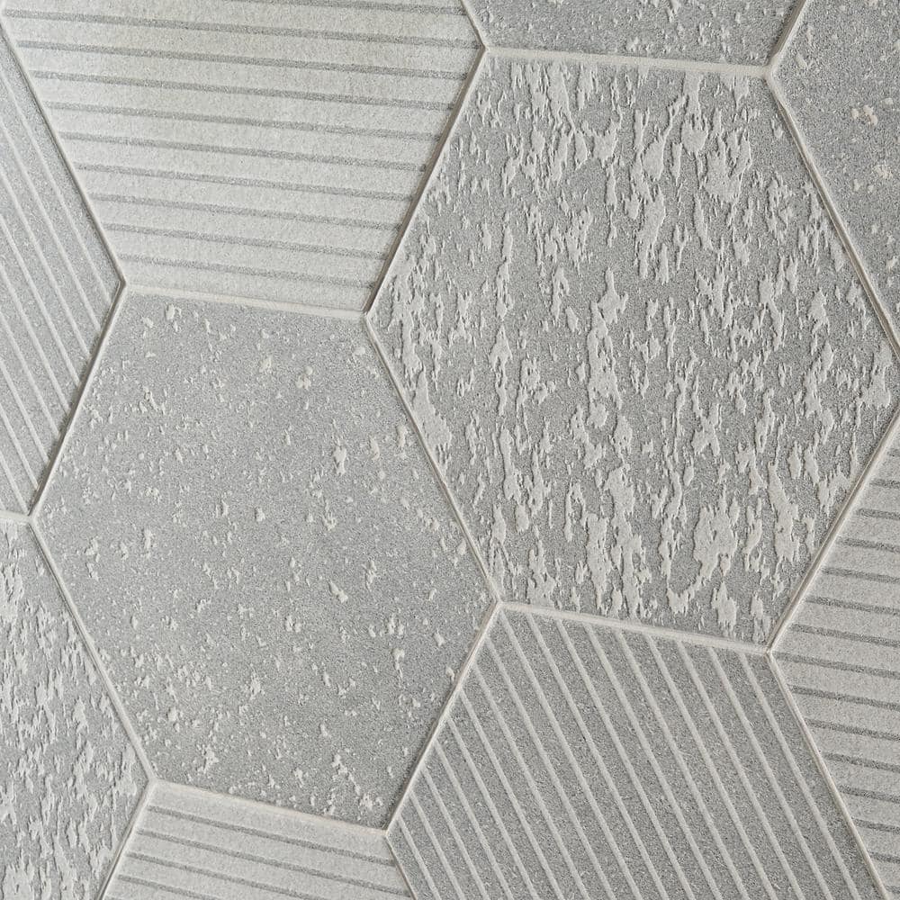 Gray Hexagon Matte Porcelain Wall and Floor Tile