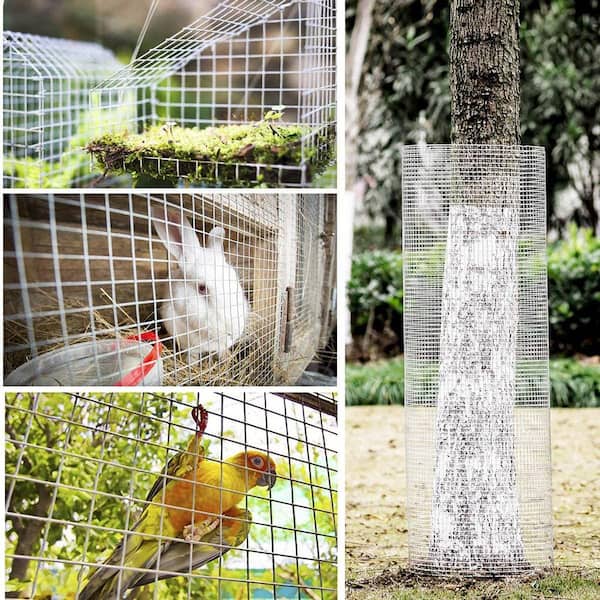 WRIGHTMASTER 4 ft. x 100 ft. 23-Gauge Hot-Dip Galvanized Welded Wire Fence Supports Garden Plant and Rabbit Cages Snake Fence