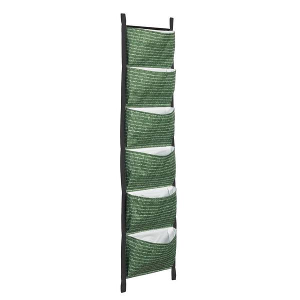 Evergreen 6Pocket Fabric Vertical Hanging Wall Planter with Lining