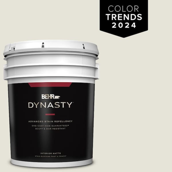 BEHR DYNASTY 5 gal. Home Decorators Collection #HDC-NT-21 Weathered White Matte Interior Stain-Blocking Paint & Primer