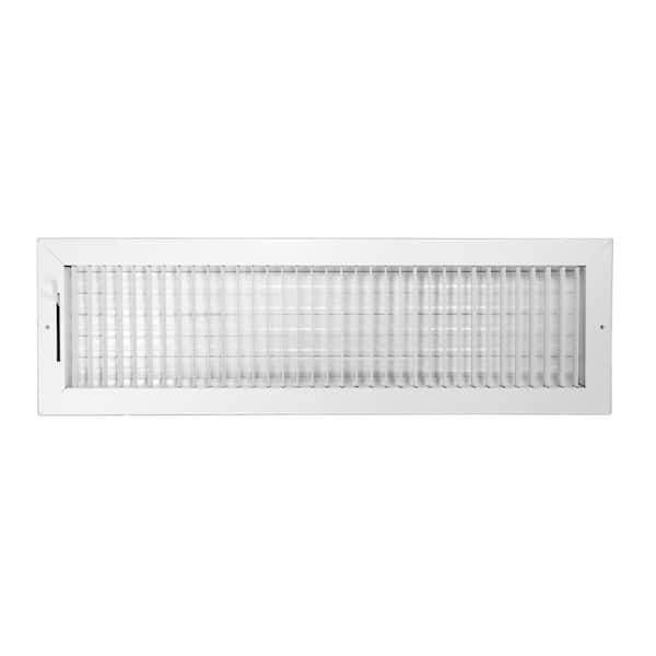 24 in. Wide x 6 in. High Adjustable, Single Deflection, 1 Way Supply Register for Duct Opening 24 in. W x 6 in. H