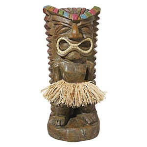 Pau Hana Hawaiian Tiki Totem Statue (2-Piece Set)