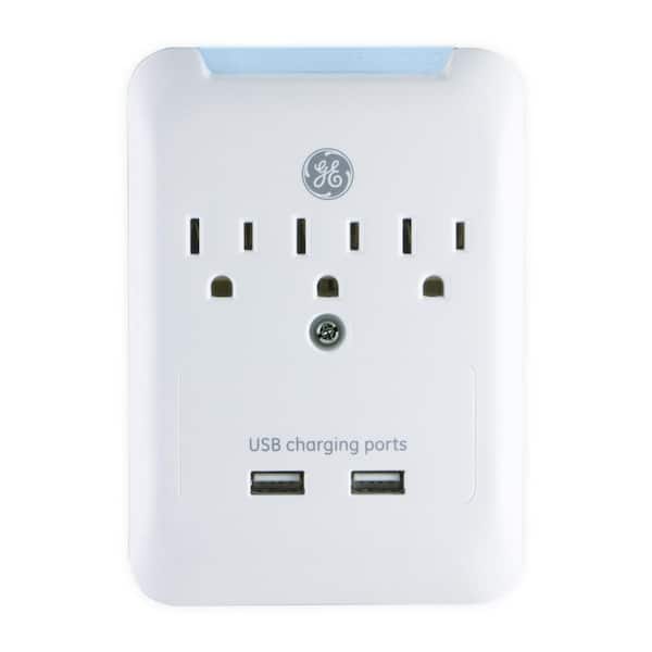 GE 3-Outlet 2 USB Rapid Charging Port Pro Surge Protector Tap
