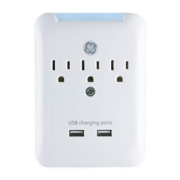 3-Outlet 2 USB Rapid Charging Port Pro Surge Protector Tap