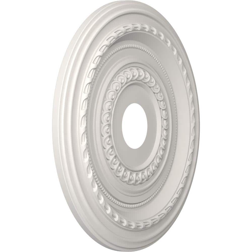 UltraCover Satin Blossom White PVC Ceiling Medallion, 19-Inch Diameter