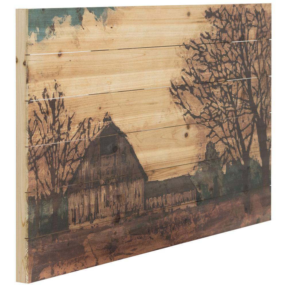Erstwhile Barn Diptych Print on Solid Fir Wood