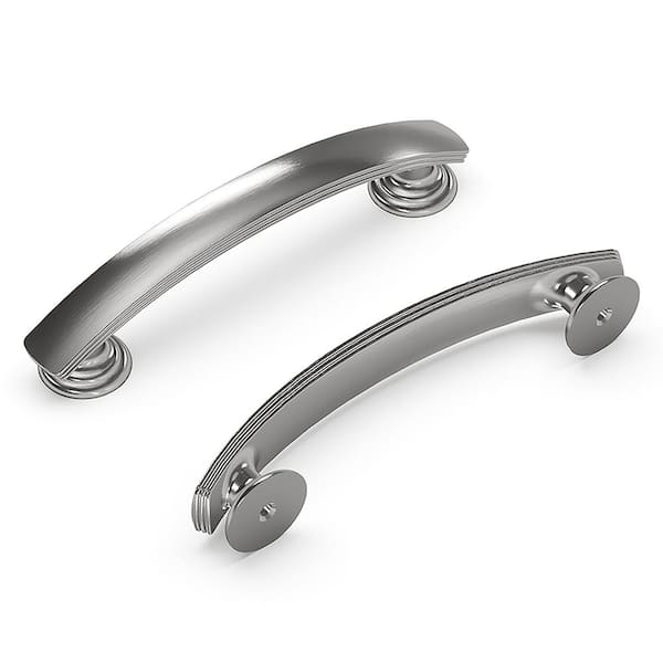 HICKORY HARDWARE American Diner 3-3/4 in. Modern Arch Cabinet Pull Satin Nickel Handle for Kitchen, Bathroom, and Furniture (1 Pack)