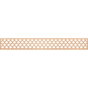 Hudson Fretwork 0.25 in. D x 46.5 in. W x 6 in. L Hickory Wood Panel Moulding