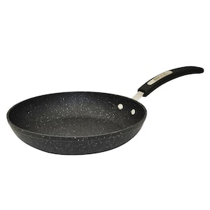 12 in. Aluminum Nonstick Frying Pan in Black with Bakelite Handle