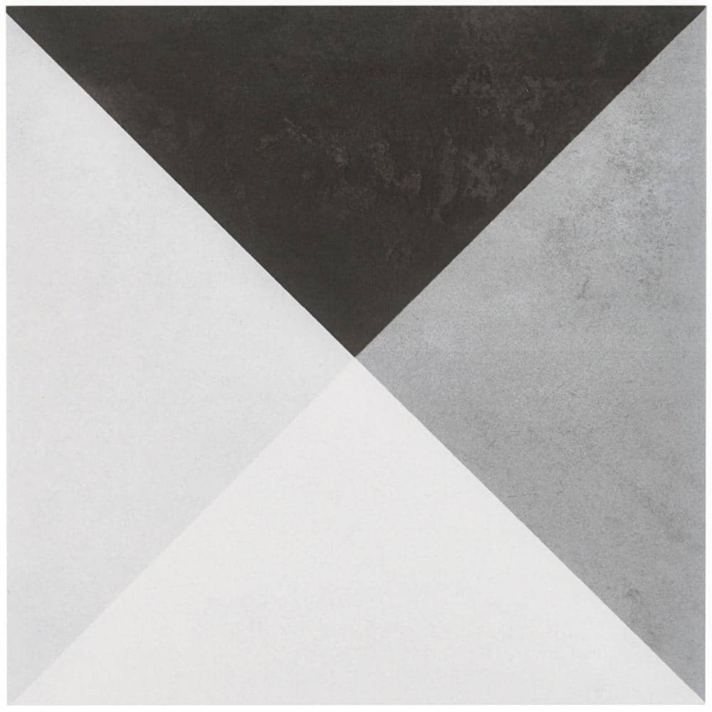 Elizabeth Sutton Cameo Deco Gray 7.87 in. x 0.37 in. Matte Porcelain Floor and Wall Tile Sample price history on PriceWatchPro