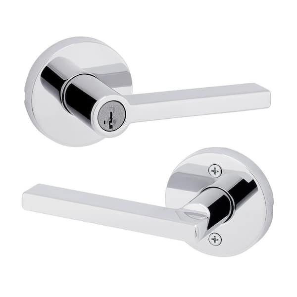 Kwikset Halifax Polished Chrome Keyed Storeroom Round Door Handle