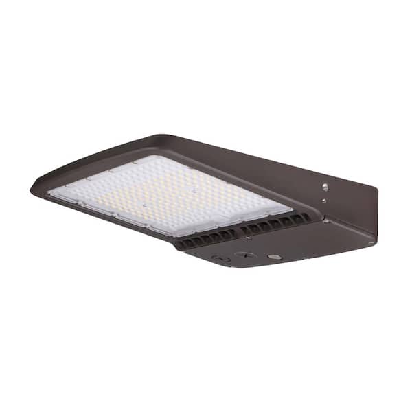 MEDINAH POWER 250-Watt Equivalent Integrated LED Outdoor Dimmable Bronze Area Light, 14500 Lumens, 4000K Bright white, Dusk-to-Dawn