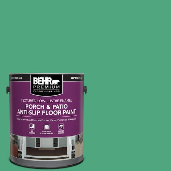 1 gal. #P420-5 Shamrock Green Textured Low-Lustre Enamel Interior/Exterior Porch and Patio Anti-Slip Floor Paint
