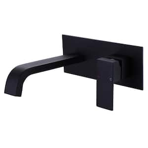 Boyel Living Single-Handle Wall Mount Bathroom Faucet in Matte Black ...