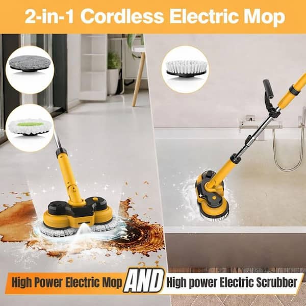 LAIFUCAM 800RPM Cordless Multi-Surface Electric Floor Cleaner with