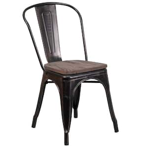 Black-Antique Gold Side Chair