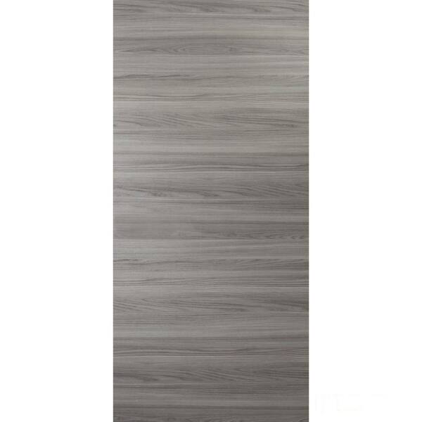 Sartodoors 0010 32 in. x 80 in. Flush No Bore Solid Core Grey Matte Finished Pine Wood Interior Door Slab