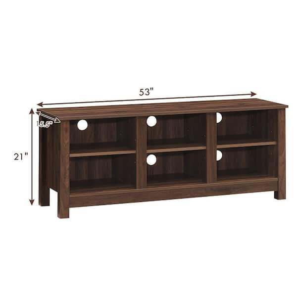 Brusali tv stand tv unit deals brown 47 inch adjustable shelves